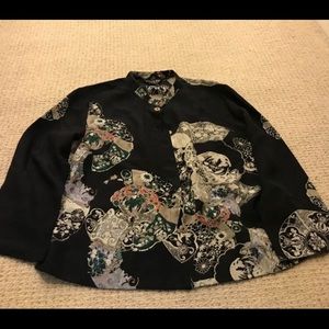 Citron Santa Monica 100% Silk Top shirt Blouse Size XS NWOT
Size XS, 100% silk